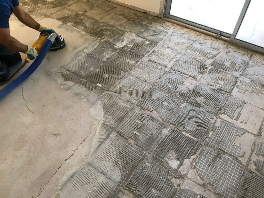 dustless tile removal services